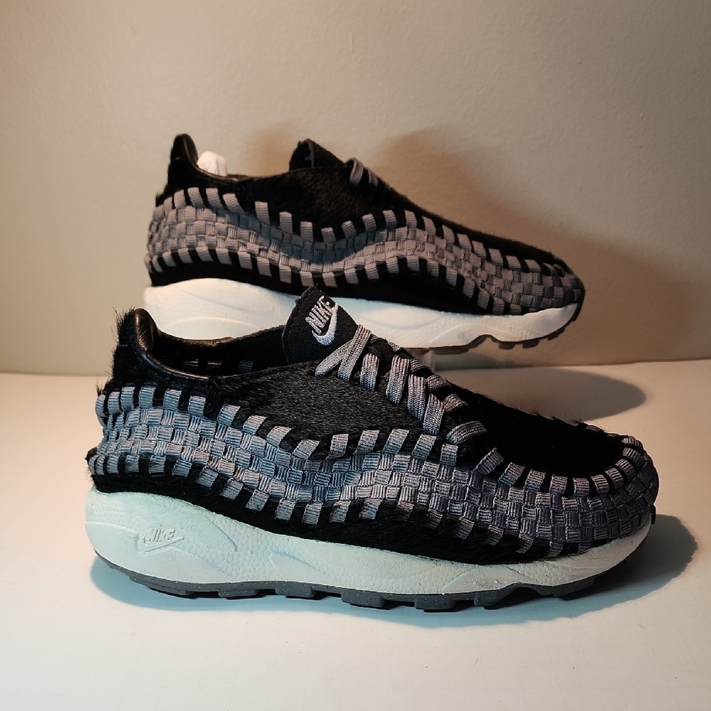 Nike Black and Gray Woven Sneakers
